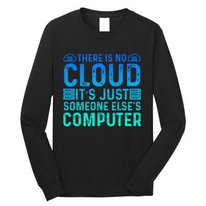 Tech Humor There Is No Cloud Just Someone Elses Computer Long Sleeve Shirt