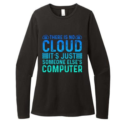 Tech Humor There Is No Cloud Just Someone Elses Computer Womens CVC Long Sleeve Shirt