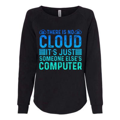 Tech Humor There Is No Cloud Just Someone Elses Computer Womens California Wash Sweatshirt