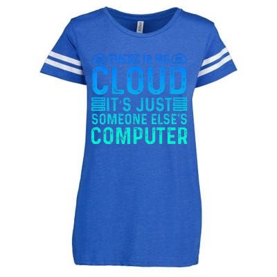 Tech Humor There Is No Cloud Just Someone Elses Computer Enza Ladies Jersey Football T-Shirt