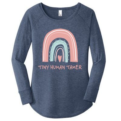 Tiny Hu Tamer Cute Rainbow Preschool Prek Teacher Gift Women's Perfect Tri Tunic Long Sleeve Shirt