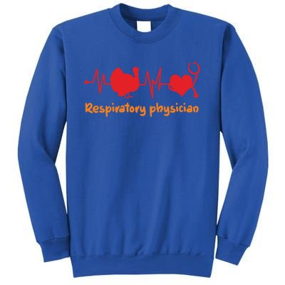 Thanksgiving Heartbeat Turkey Respiratory Physician Doctor Gift Sweatshirt