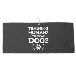 Training Hu To Speak Dogs Dog Trainer Great Gift Large Microfiber Waffle Golf Towel