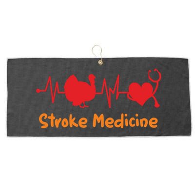 Thanksgiving Heartbeat Turkey Stroke Medicine Doctor Medical Cool Gift Large Microfiber Waffle Golf Towel