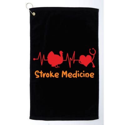 Thanksgiving Heartbeat Turkey Stroke Medicine Doctor Medical Cool Gift Platinum Collection Golf Towel