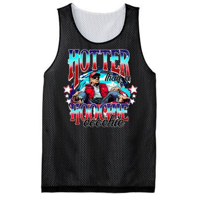 Trump Hotter Than A Hoochie Coochie Mesh Reversible Basketball Jersey Tank