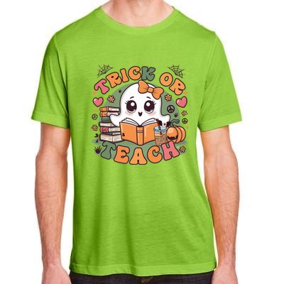 Teacher Halloween Trick Or Teach Cute Ghost Coffee Pumpkins Gift Adult ChromaSoft Performance T-Shirt