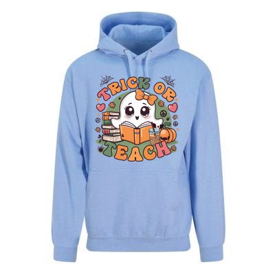 Teacher Halloween Trick Or Teach Cute Ghost Coffee Pumpkins Gift Unisex Surf Hoodie