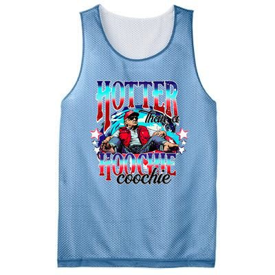 Trump Hotter Than A Hoochie Coochie Mesh Reversible Basketball Jersey Tank