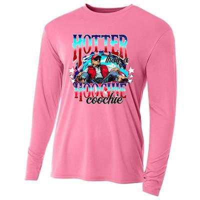 Trump Hotter Than A Hoochie Coochie Cooling Performance Long Sleeve Crew