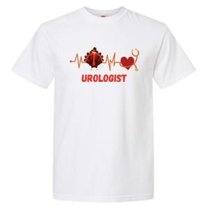 Thanksgiving Heartbeat Turkey Urologist Doctor For Cool Gift Garment-Dyed Heavyweight T-Shirt