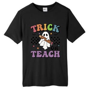 Teacher Halloween Trick Or Teach Cute Ghost Gift Tall Fusion ChromaSoft Performance T-Shirt