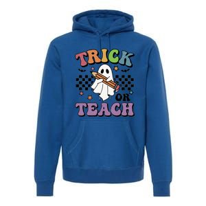 Teacher Halloween Trick Or Teach Cute Ghost Gift Premium Hoodie