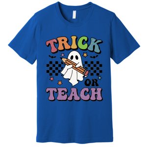 Teacher Halloween Trick Or Teach Cute Ghost Gift Premium T-Shirt