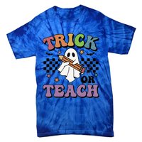 Teacher Halloween Trick Or Teach Cute Ghost Gift Tie-Dye T-Shirt