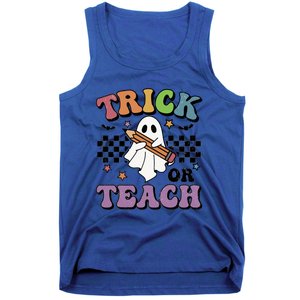 Teacher Halloween Trick Or Teach Cute Ghost Gift Tank Top