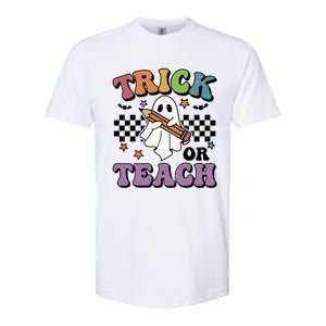 Teacher Halloween Trick Or Teach Cute Ghost Gift Softstyle CVC T-Shirt