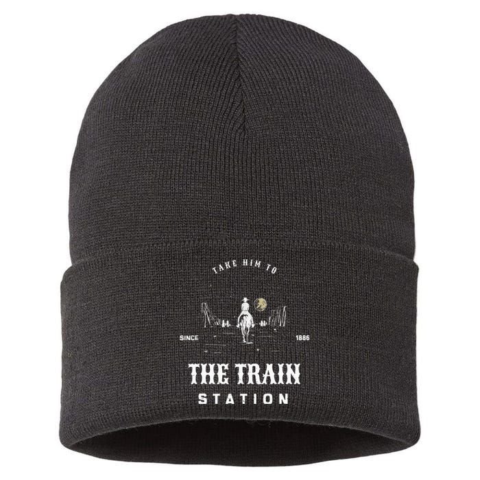 Take Him To The Train Station Sustainable Knit Beanie