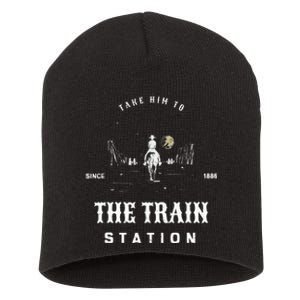 Take Him To The Train Station Short Acrylic Beanie