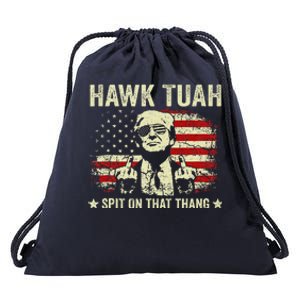 Trump Hawk Tush Spit On That Thang Viral Election Parody Drawstring Bag