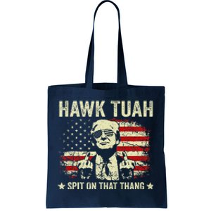 Trump Hawk Tush Spit On That Thang Viral Election Parody Tote Bag