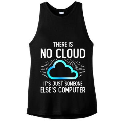 Tech Humor There Is No Cloud, Just Someone Else's Computer Ladies PosiCharge Tri-Blend Wicking Tank