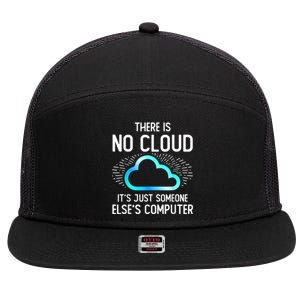 Tech Humor There Is No Cloud, Just Someone Else's Computer 7 Panel Mesh Trucker Snapback Hat