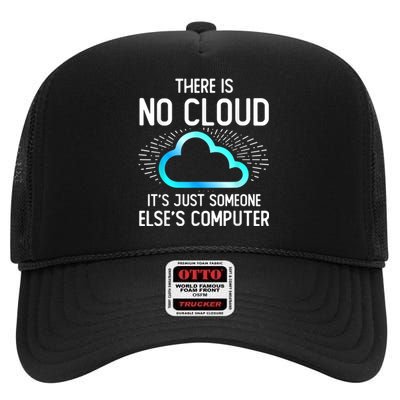 Tech Humor There Is No Cloud, Just Someone Else's Computer High Crown Mesh Back Trucker Hat