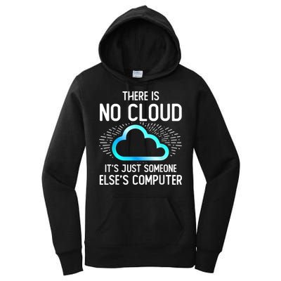 Tech Humor There Is No Cloud, Just Someone Else's Computer Women's Pullover Hoodie