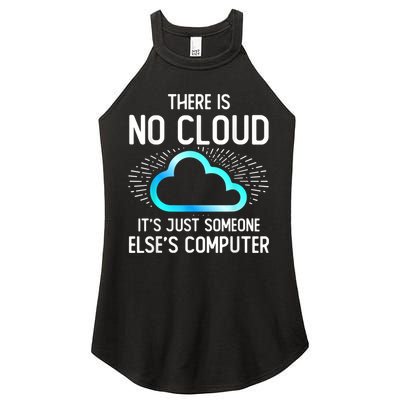 Tech Humor There Is No Cloud, Just Someone Else's Computer Women's Perfect Tri Rocker Tank