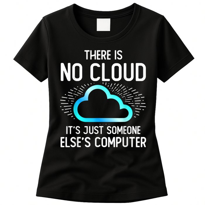 Tech Humor There Is No Cloud, Just Someone Else's Computer Women's T-Shirt