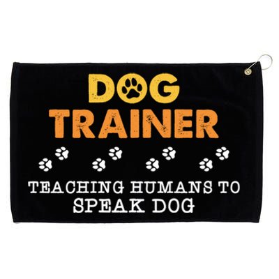 Teaching Hu To Speak Dog Funny Dog Trainer Gift Grommeted Golf Towel