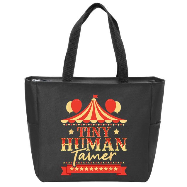 Tiny Human Tamer Circus Birthday Party Circus Costume Zip Tote Bag