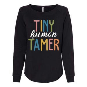 Tiny Human Tamer Kindergarten Teacher Womens California Wash Sweatshirt