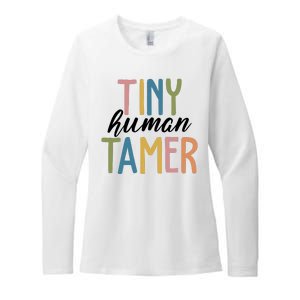 Tiny Human Tamer Kindergarten Teacher Womens CVC Long Sleeve Shirt