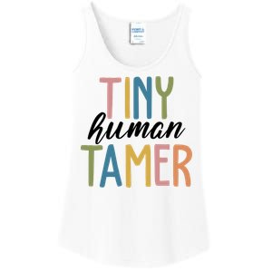 Tiny Human Tamer Kindergarten Teacher Ladies Essential Tank