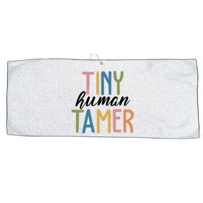 Tiny Human Tamer Kindergarten Teacher Large Microfiber Waffle Golf Towel