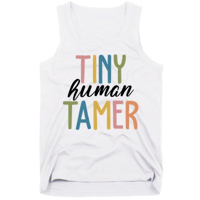 Tiny Human Tamer Kindergarten Teacher Tank Top