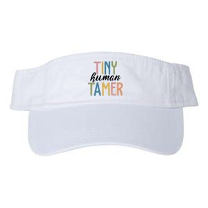 Tiny Human Tamer Kindergarten Teacher Valucap Bio-Washed Visor