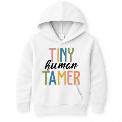 Tiny Human Tamer Kindergarten Teacher Kids Hoodie