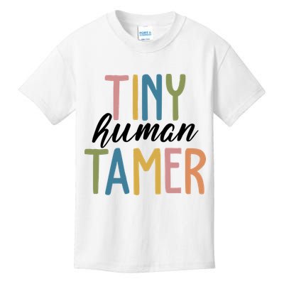 Tiny Human Tamer Kindergarten Teacher Kids T-Shirt
