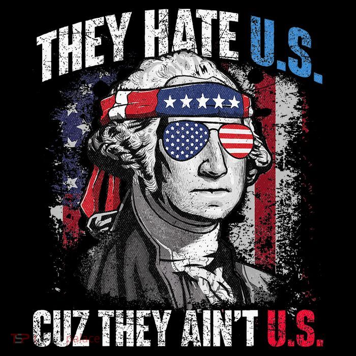 They Hate Us Cuz They Ain't Us USA American Flag 4th of July Impact Tech Backpack