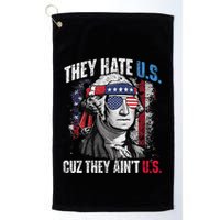 They Hate Us Cuz They Ain't Us USA American Flag 4th of July Golf Towel
