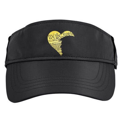 Trump Heart U.S. American Constitution 4th Of July Vintage Adult Drive Performance Visor