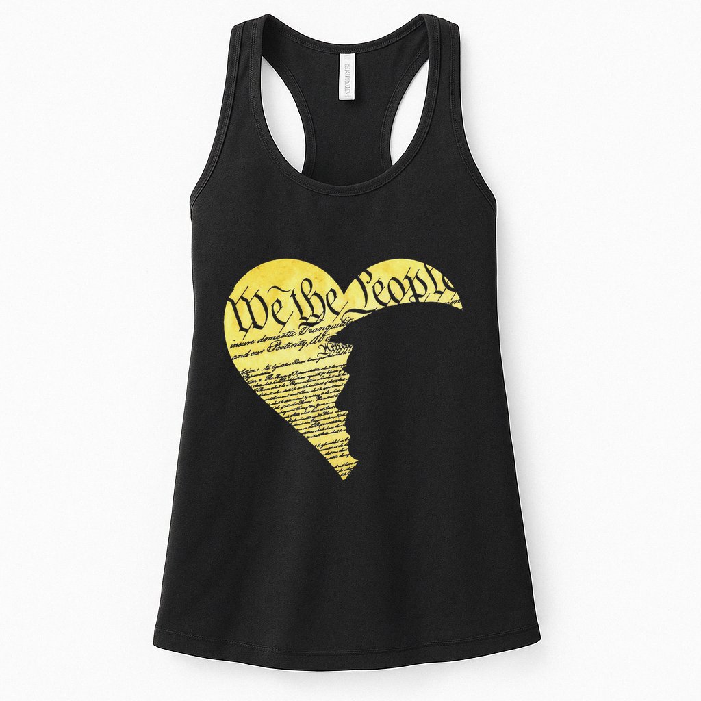 Trump Heart U.S. American Constitution 4th Of July Vintage Womens Tank Top