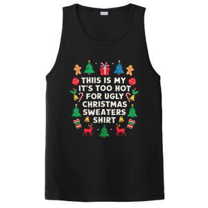 Too Hot Ugly Christmas Sweaters Funny Women Family Gifts PosiCharge Competitor Tank