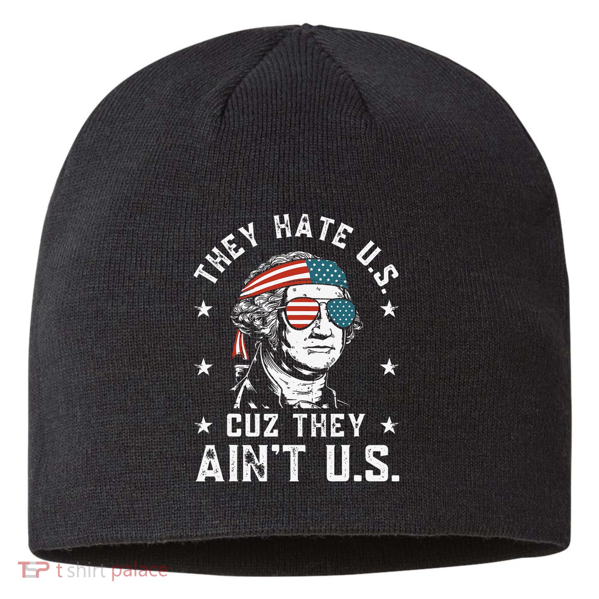 They Hate Us Cuz They Ain't Us Funny 4th of July Sustainable Beanie