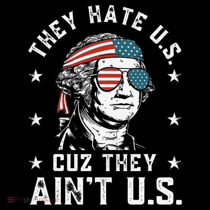 They Hate Us Cuz They Ain't Us Funny 4th of July Cooling Performance Long Sleeve Crew