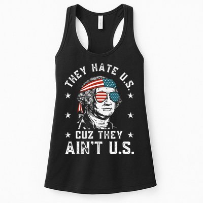 They Hate Us Cuz They Ain't Us Funny 4th of July Womens Tank Top