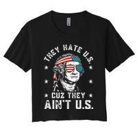 They Hate Us Cuz They Ain't Us Funny 4th of July Crop Top